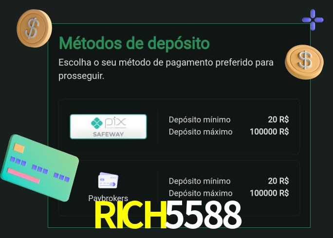 O cassino RICH5588bet oferece uma grande variedade de métodos de pagamento
